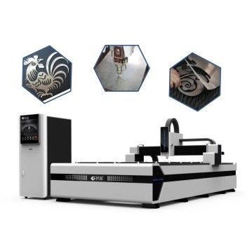 Machine de découpe laser à fibres métalliques à feuille CNC de 1500 W avec fonctionnement en ondes continues